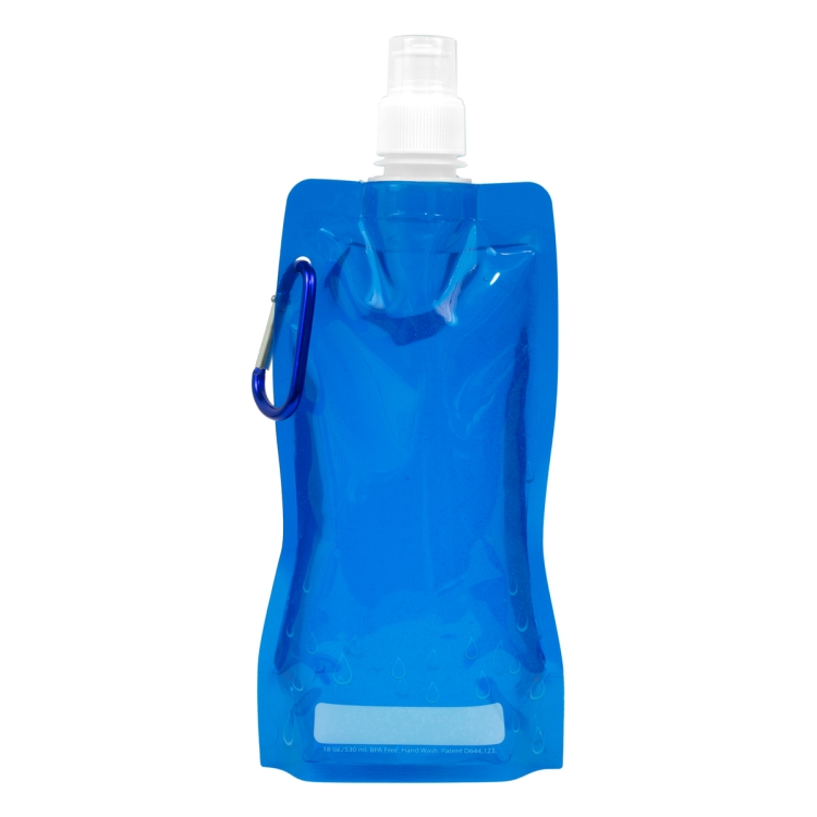"Roll Up" 18 oz Foldable and Reusable Water Bottle with Matching Carabiner 39