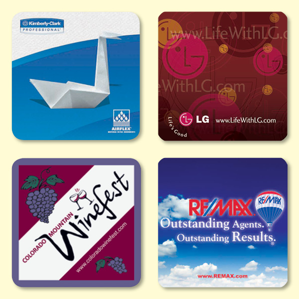 Vynex Heavy Duty 3.6"x3.6"x1/16" Drink Coaster 1