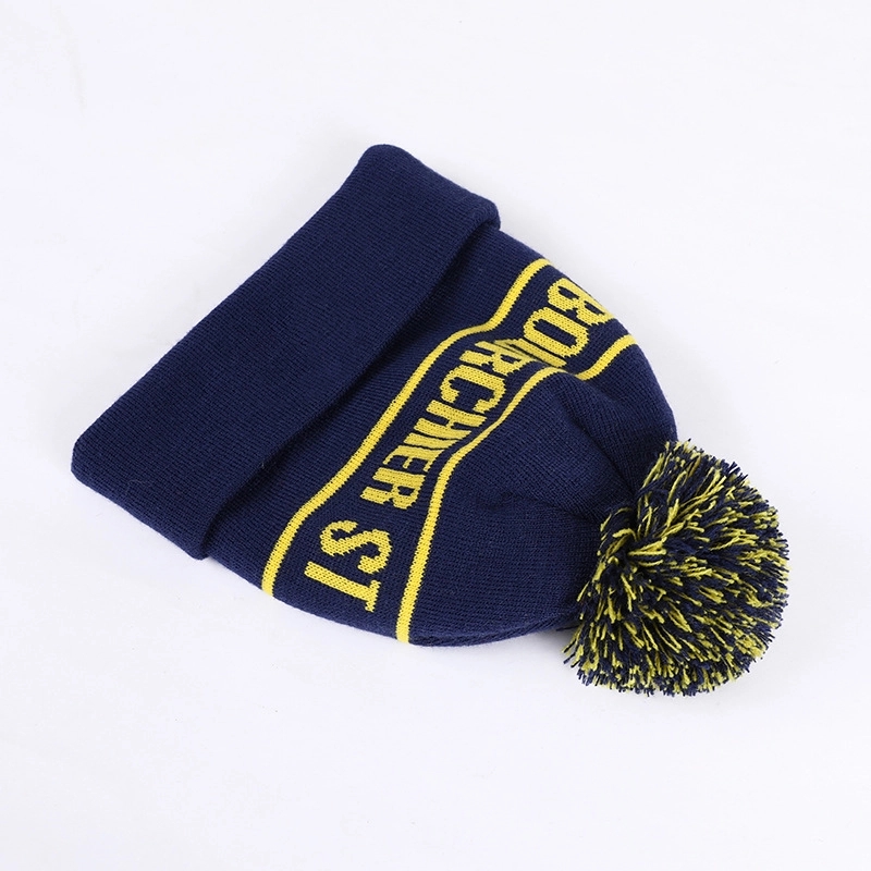 Warm Winter Custom Logo Domed Knitted Hat 2