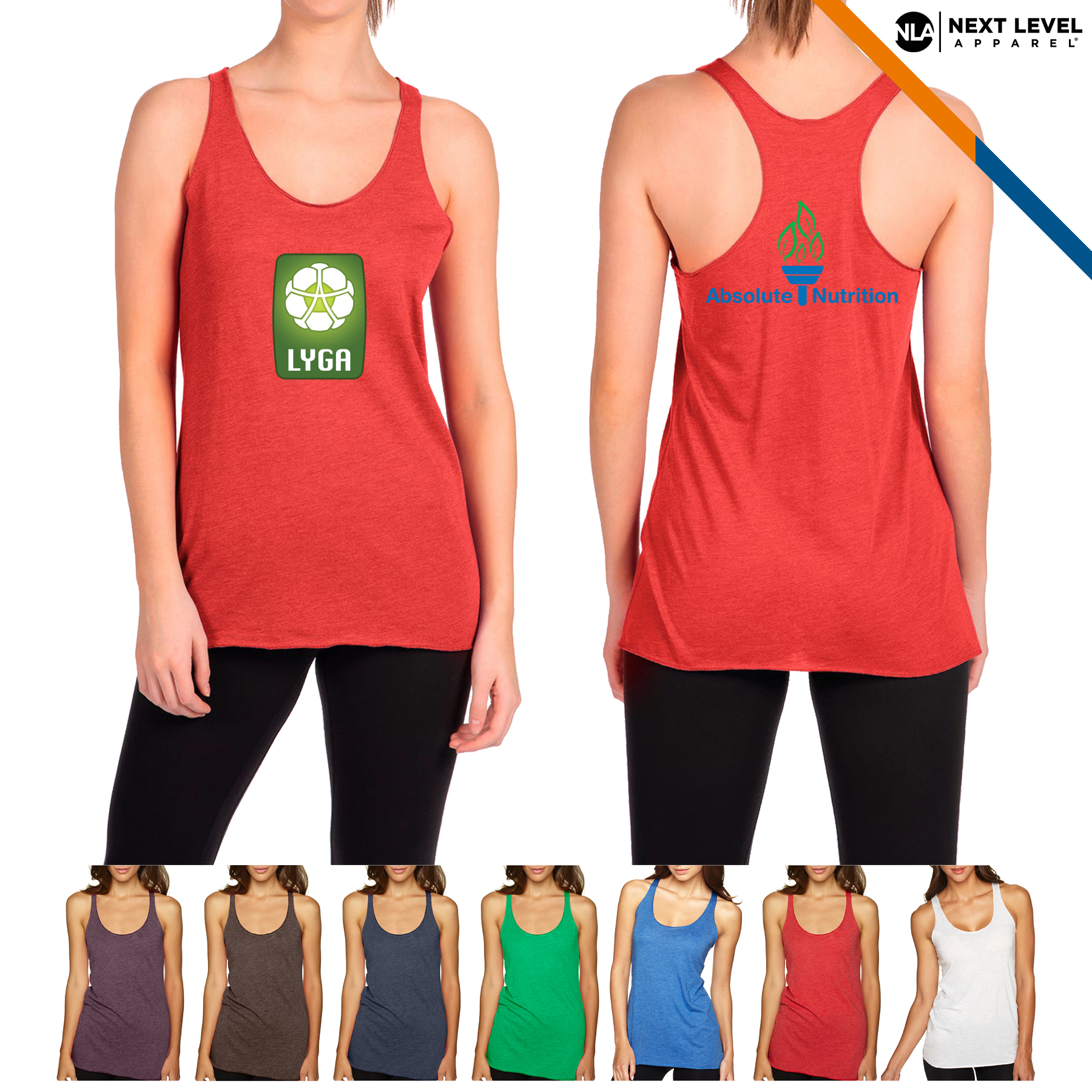 Next Level® 4.3 oz Tri-Blend Racerback Tank Tops 2