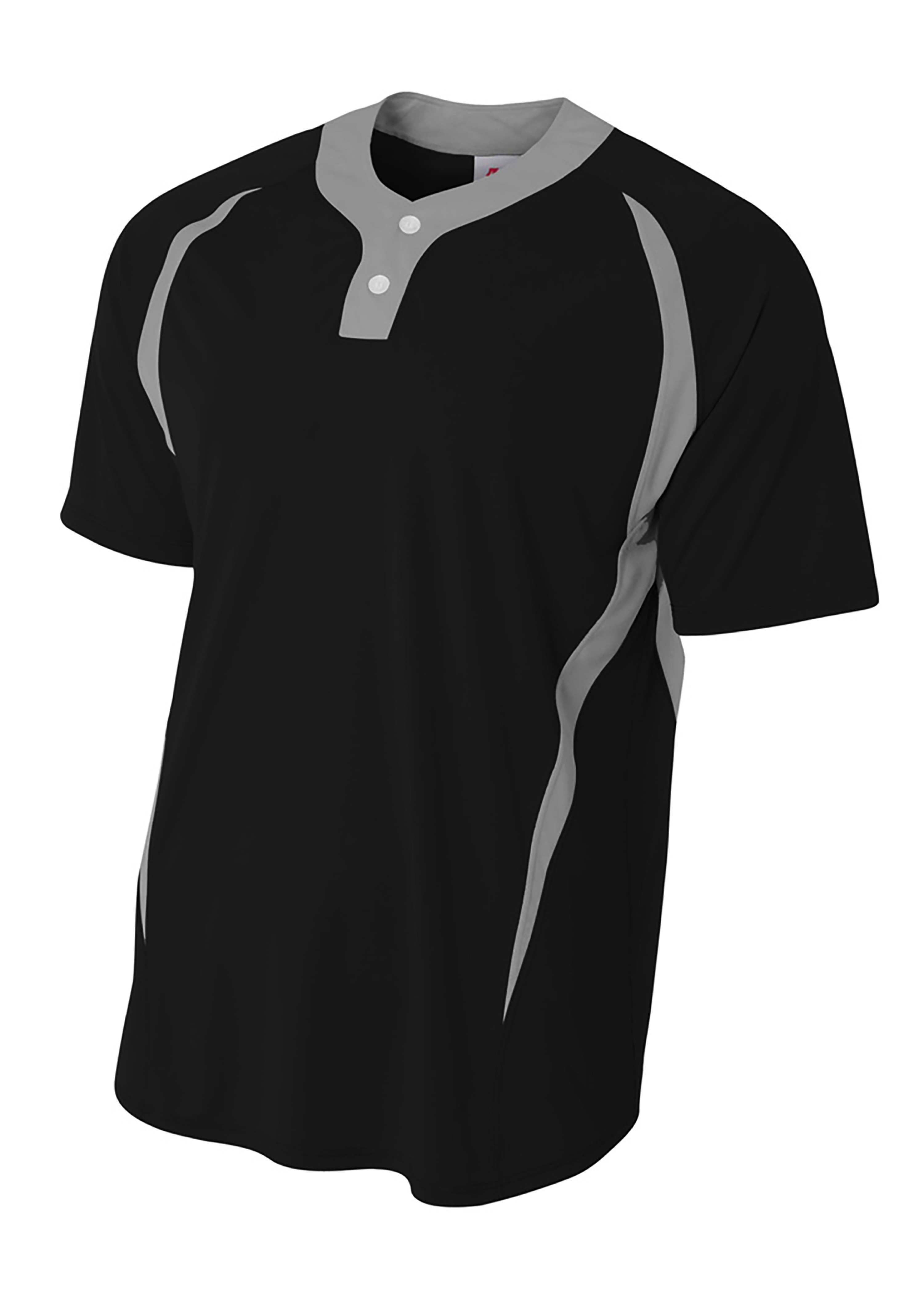 A4 2-Button Color Block Henley 10
