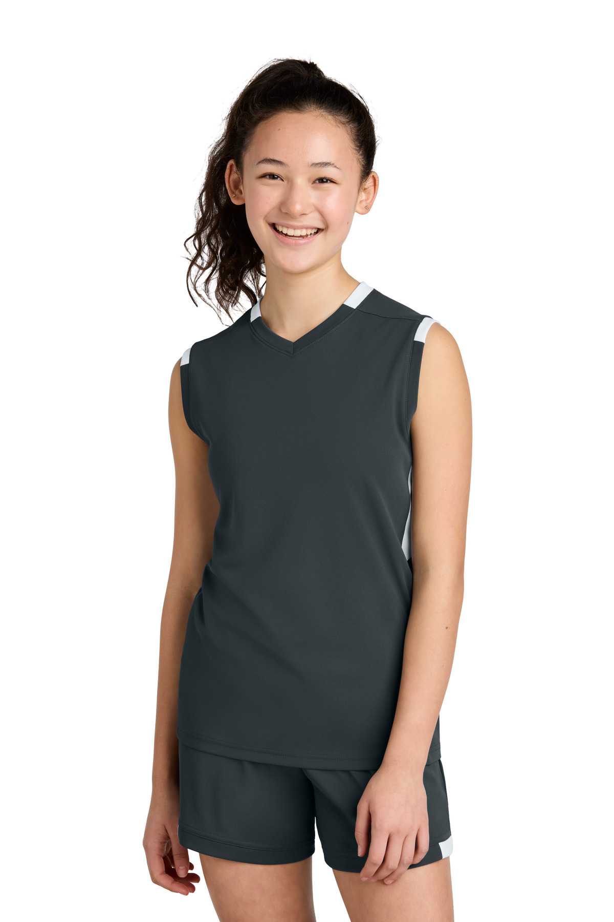 Sport-Tek Youth Club Sleeveless V-Neck YST441 38
