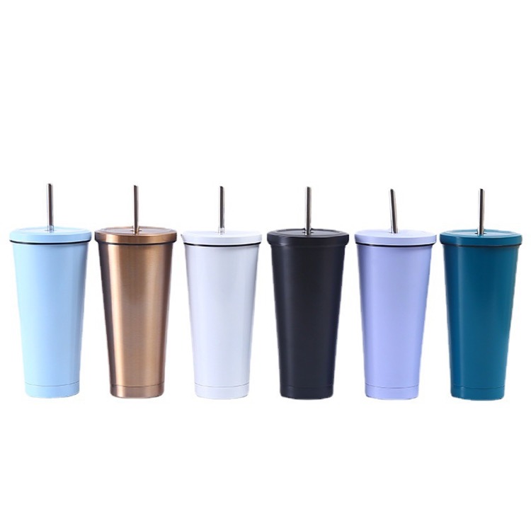 Stainless Steel Straw Thermos Cup 5