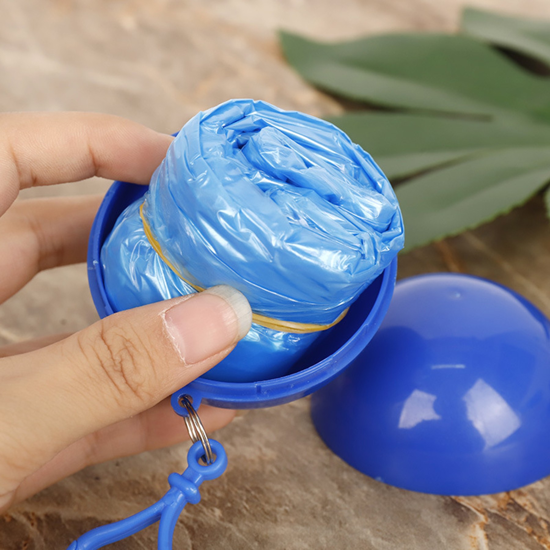 Portable Disposable Raincoat With Keychain 3