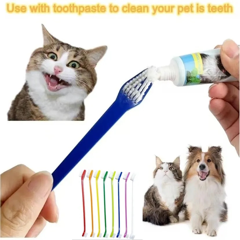 Pet double head toothbrush 6