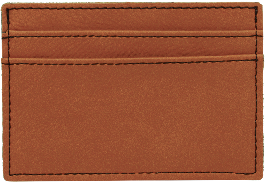 4" x 2 3/4" Rawhide Leatherette Wallet Clip 2