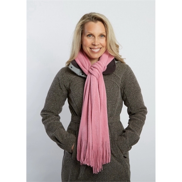 Boucle fringed scarf