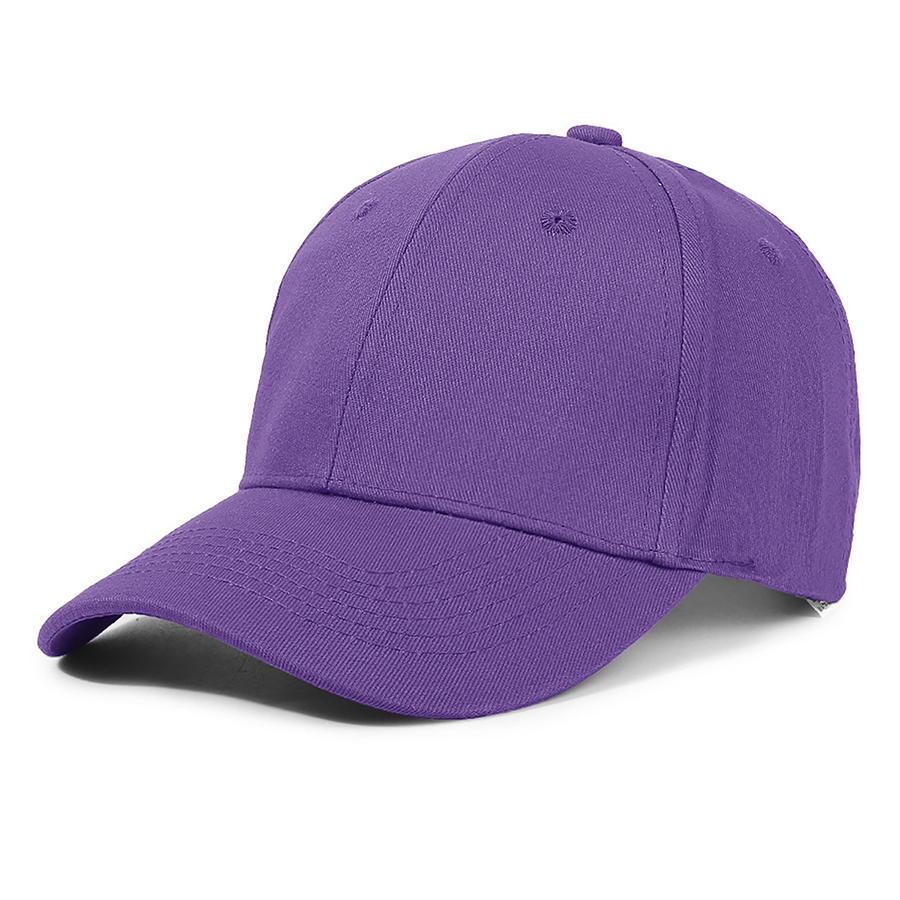 Stock Solid Color Cotton 6-Panel Baseball Cap w/ D-Ring 40
