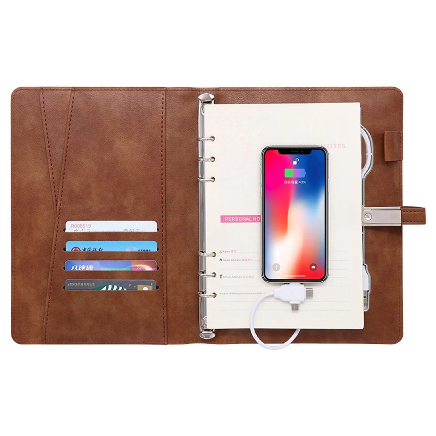 Diary Notebook w/Power Bank and USB Flash Drive 3