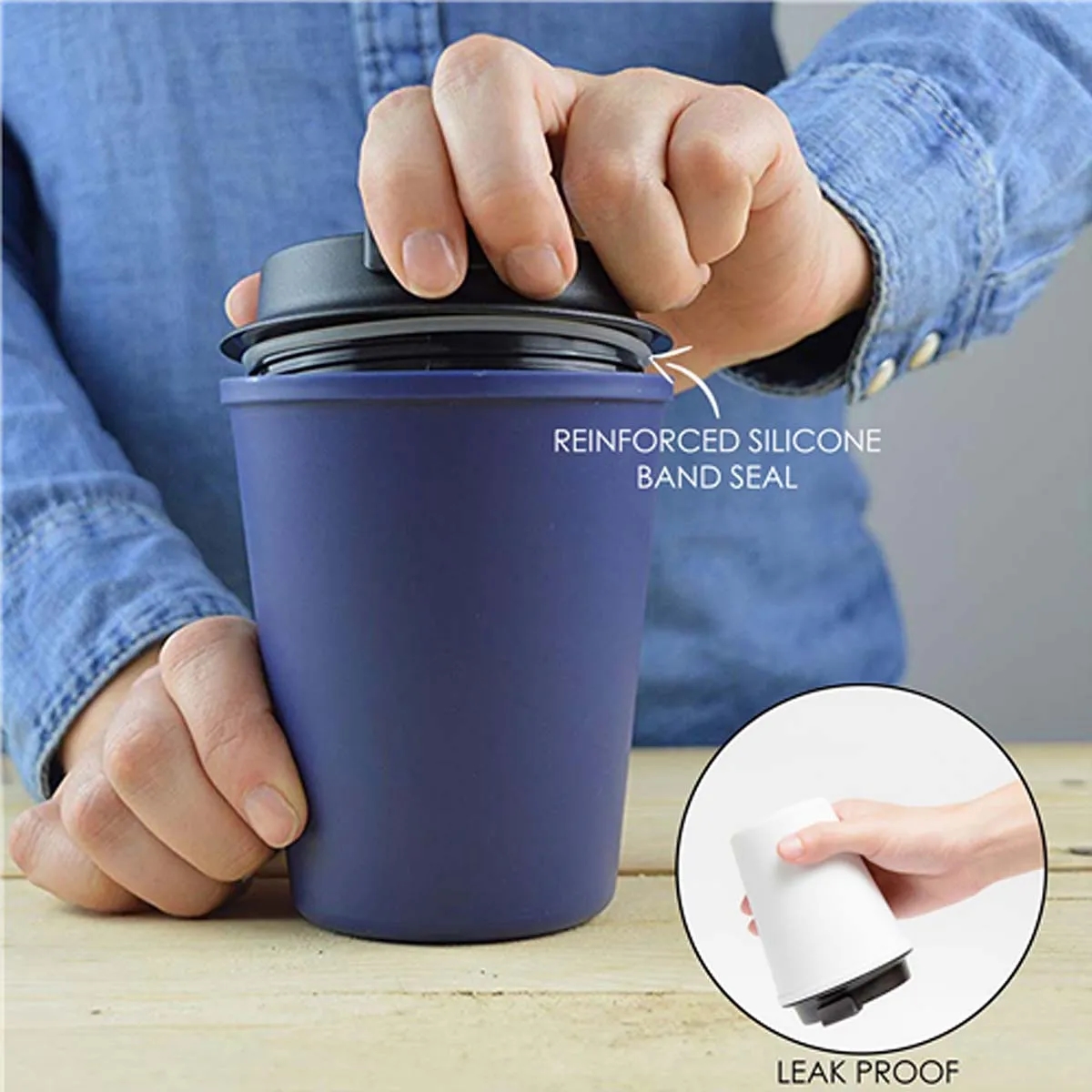 12 Oz. Travel Reusable Coffee Cup With Lid 5