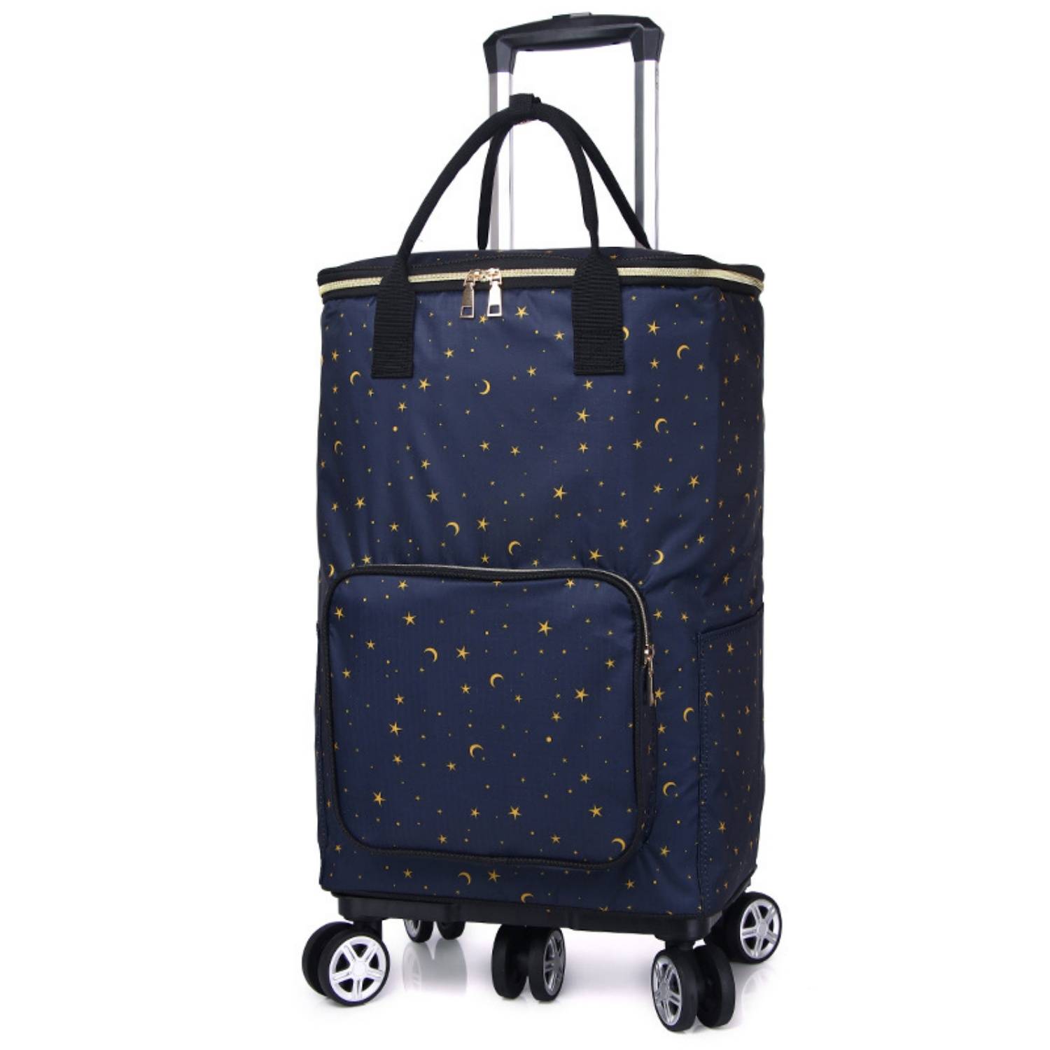 24L Insulated Oxford Cooler Trolley Bag w/ Wheels for Picnic 5