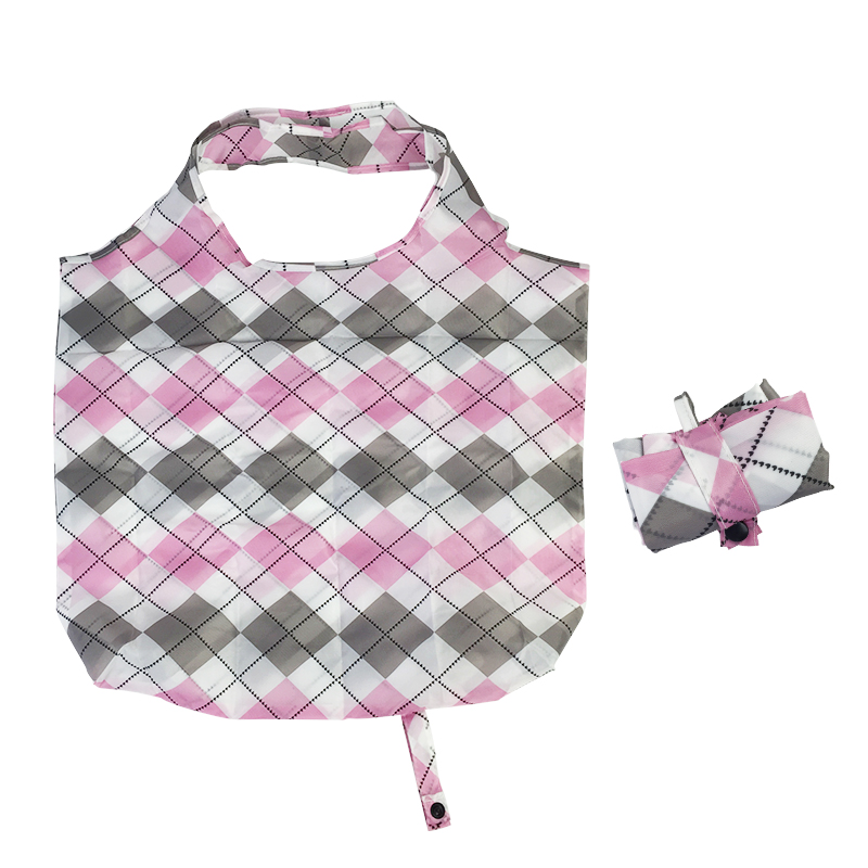 Reusable Supermarket Decorative Polyester Grocery Fordable Shopping Bag 5