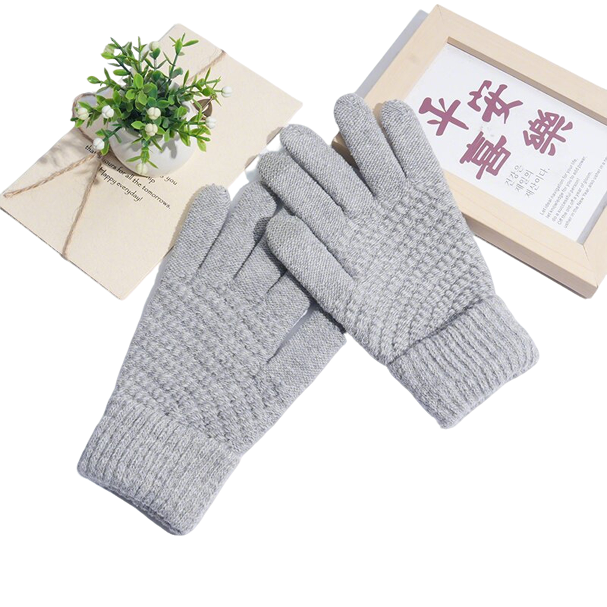 Touchscreen Knit Winter Glove With Soft Lining 7.9" x 4" 9