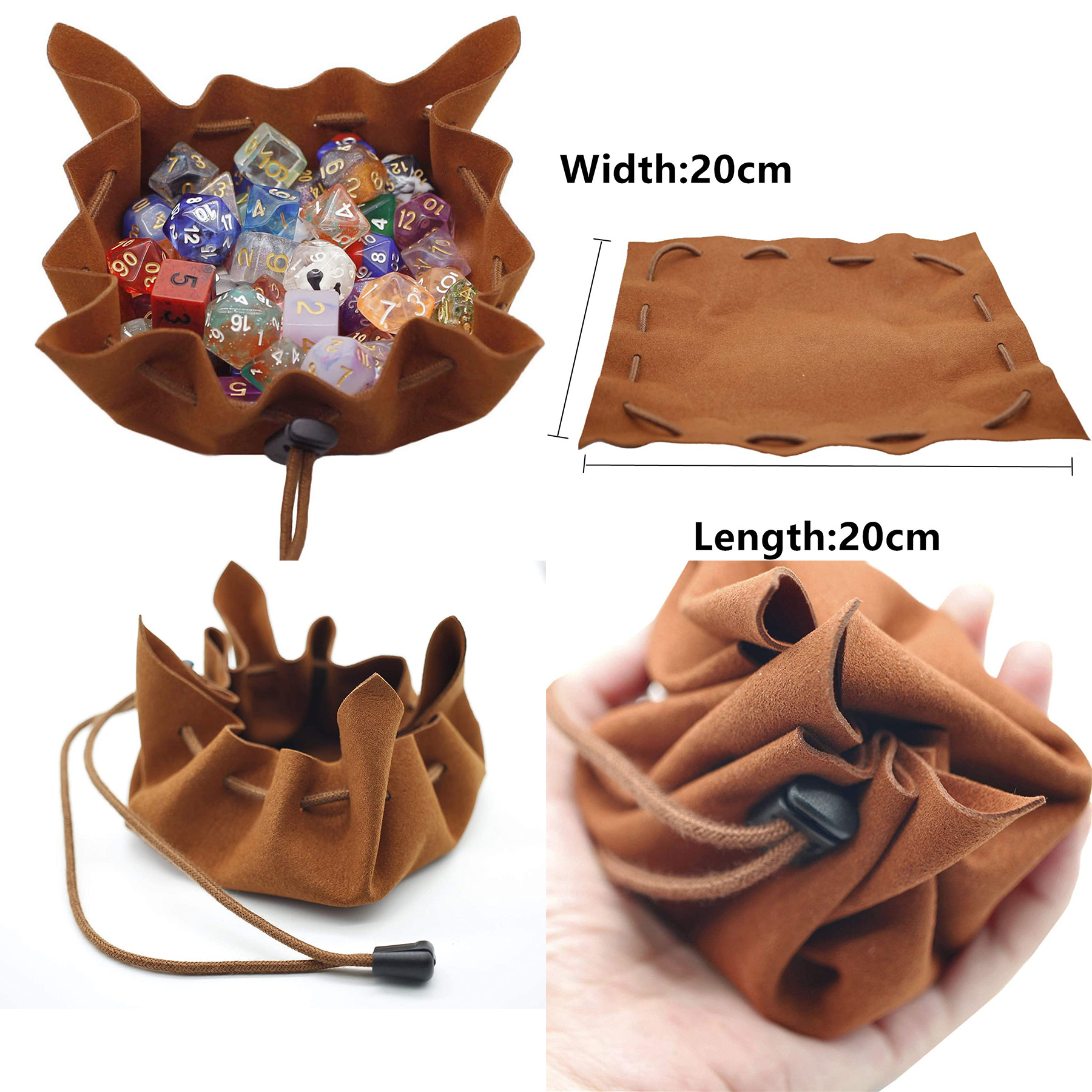 Handmade Dice Bag Tray Draw String Dice Pouch 1