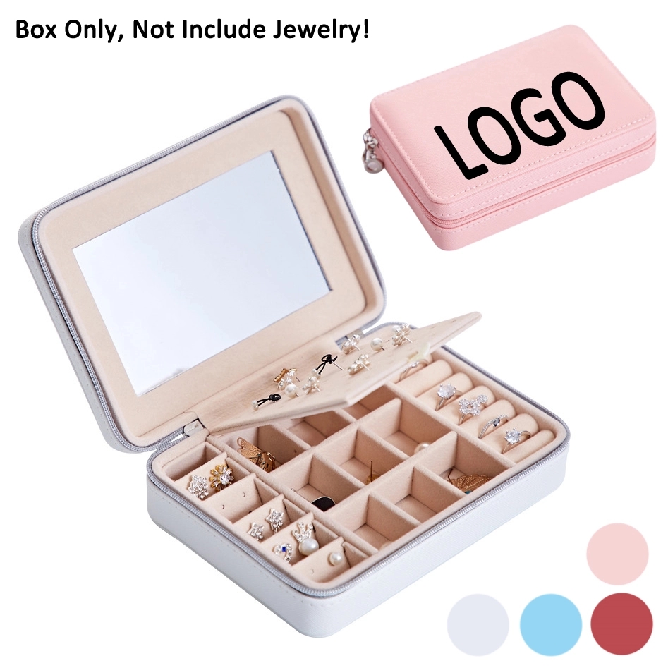 Portable Travel Jewelry Organizer Box with Mirror / Hook 6