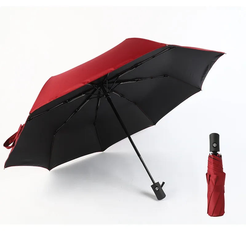 Fully automatic eight-bone three-fold umbrella 1
