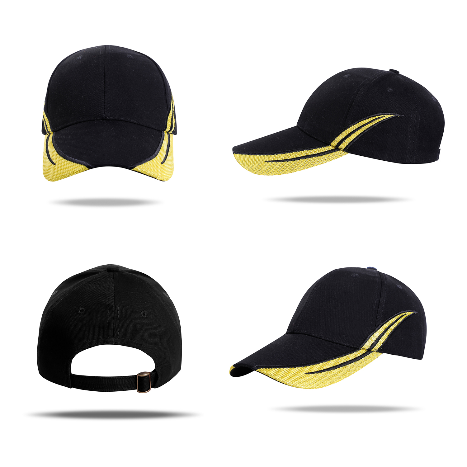 Stock 2-Tone Designed Cotton 6 Panel Cap 6