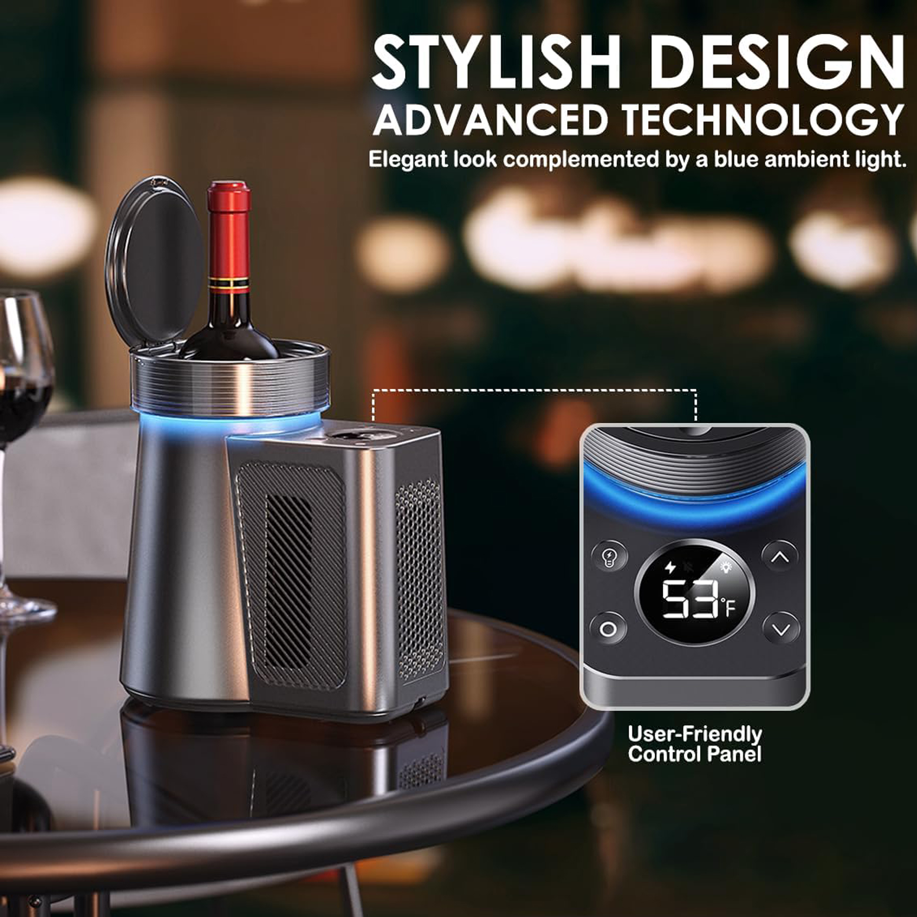 LED Display Electric Wine Cooler 2