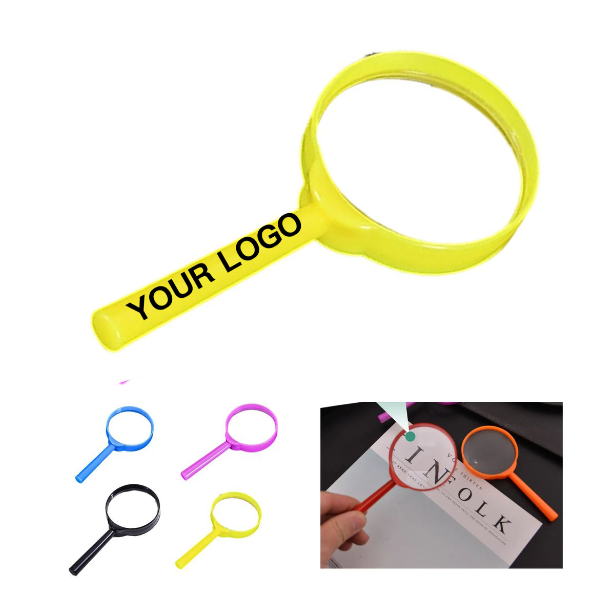 Handheld Magnifier with 3X Lens for Kids, custom ruler with logo imprint 3