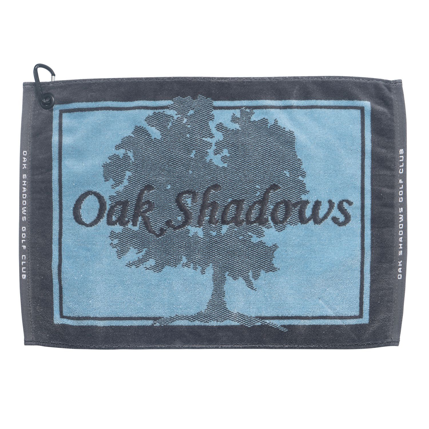 100% Cotton Jacquard Woven Golf Towel w/Carabiner 2