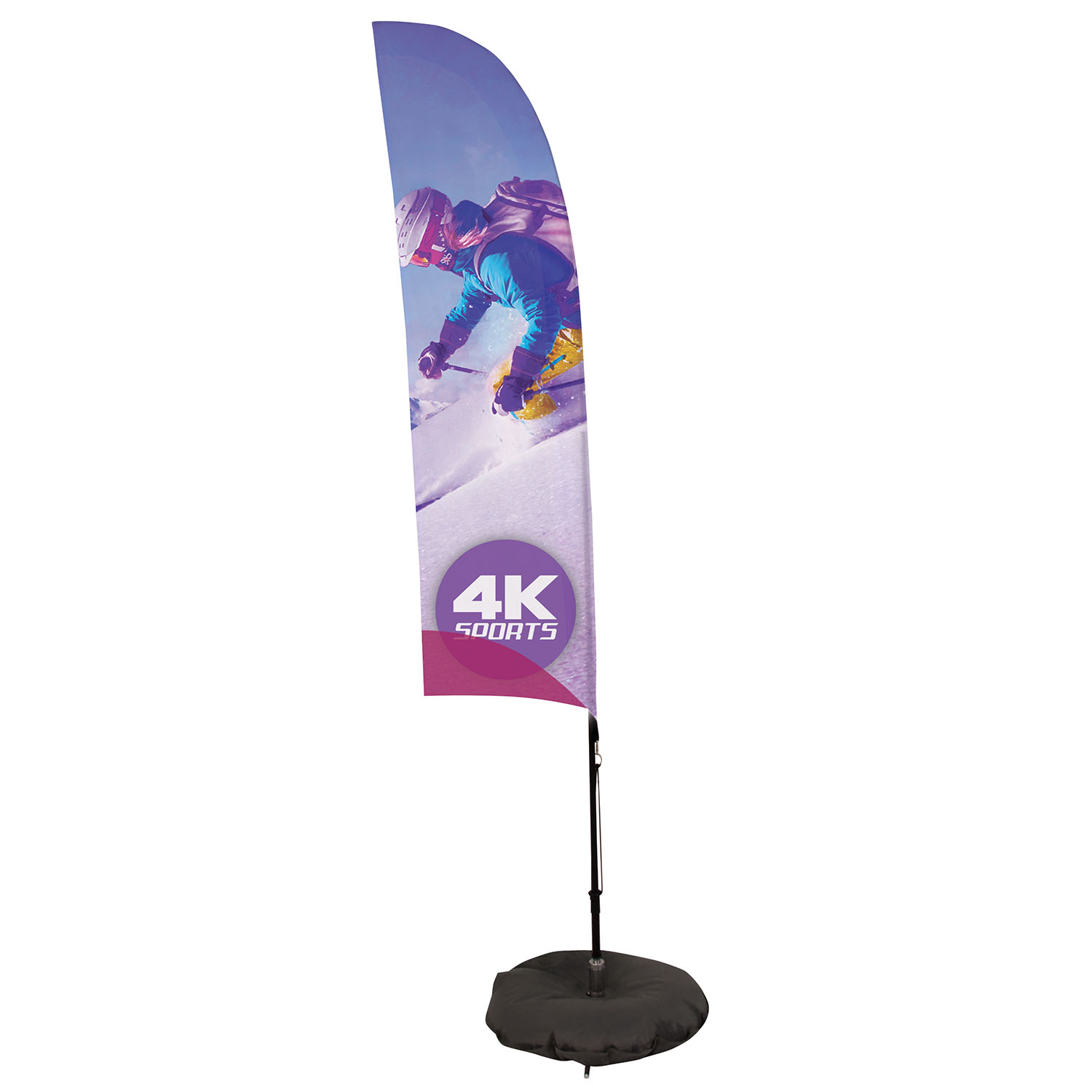 7' Streamline Blade Sail Sign Kit (Single-Sided with Scissor Base) 4