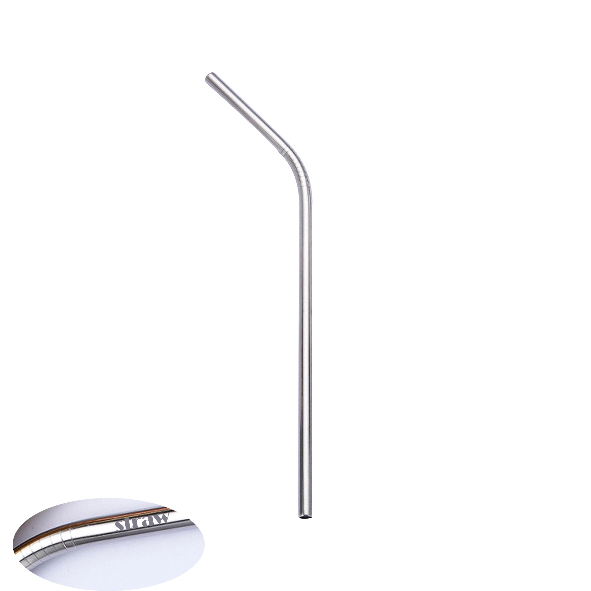 MOQ 50pcs Stainless Steel Bent Metal Straw
