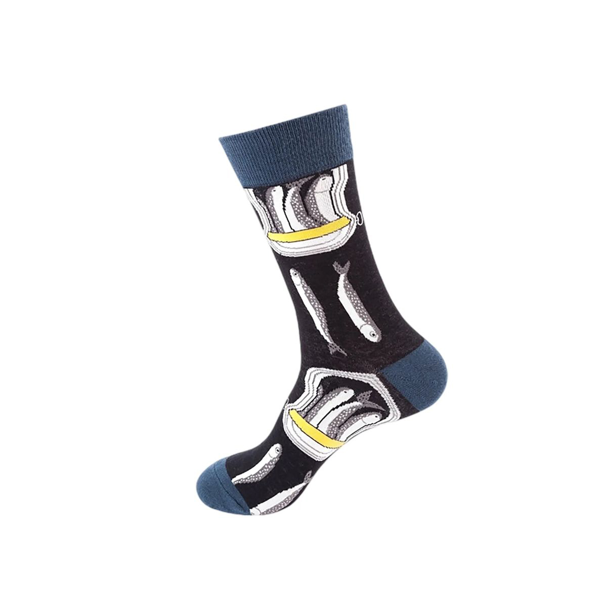 Cotton Crew Socks with Jacquard Pattern 84