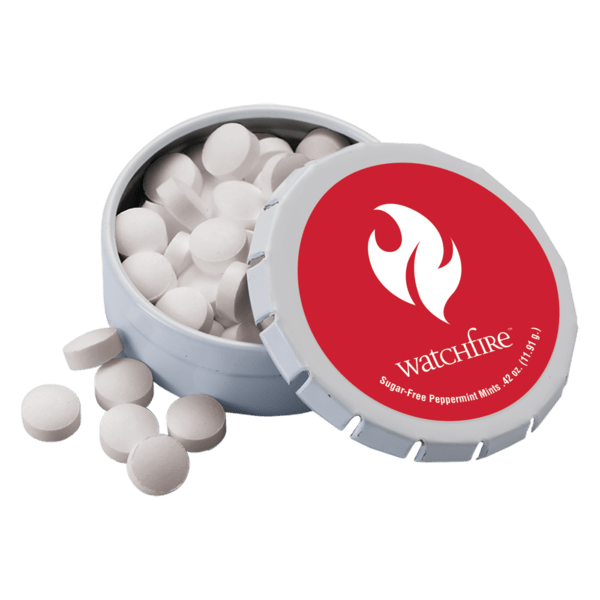 1 3/4" Small Round Push Tin with Mints 2