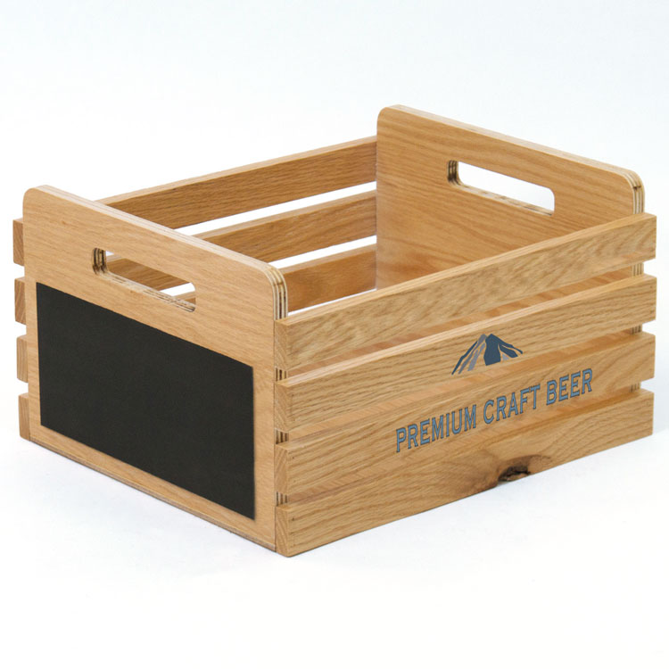 Wood Display Crate with Chalkboard Sides 1