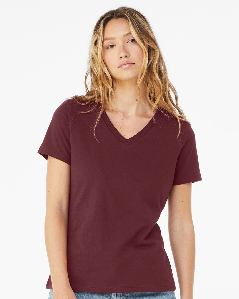 Women's Relaxed Jersey V-Neck Tee - 6405 109