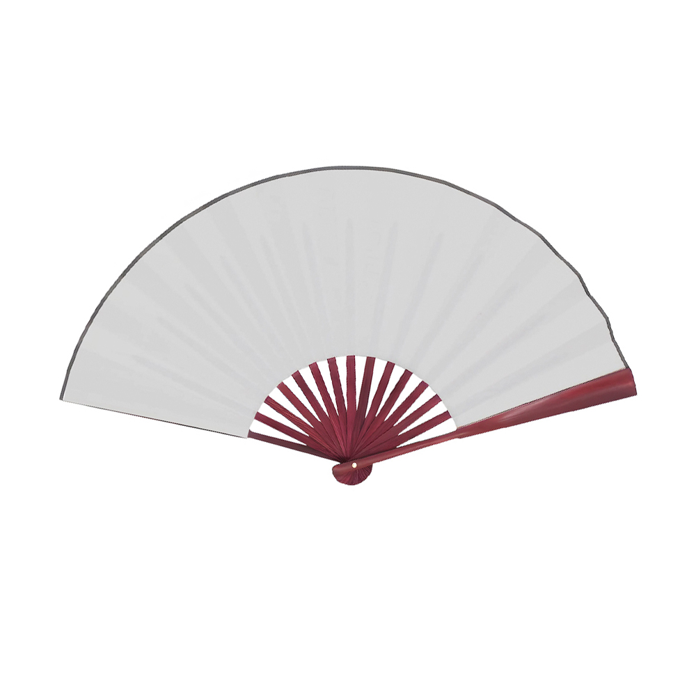 Traditional Bamboo Hand Fan - Premium Silky Fabric 7