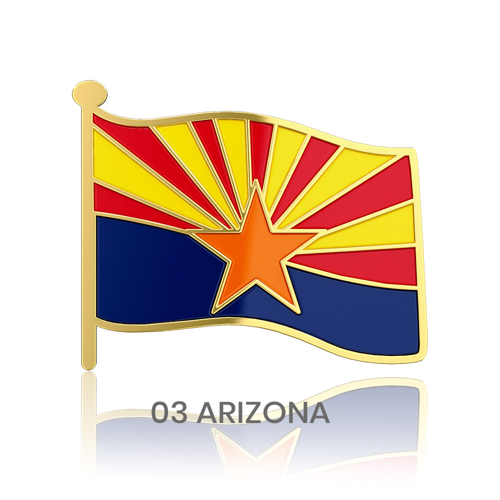 1" Stock Flag Pins 17