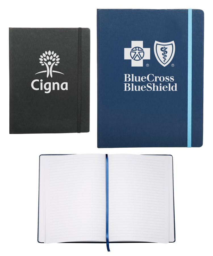 Union Printed - x-Large Hard cover Journal Notebook (7.5x10) with 1-Color Logo 1