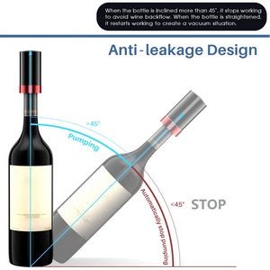 Electric Auto Vacuum Pump Wine Bottle Stopper Silicone Seal 10