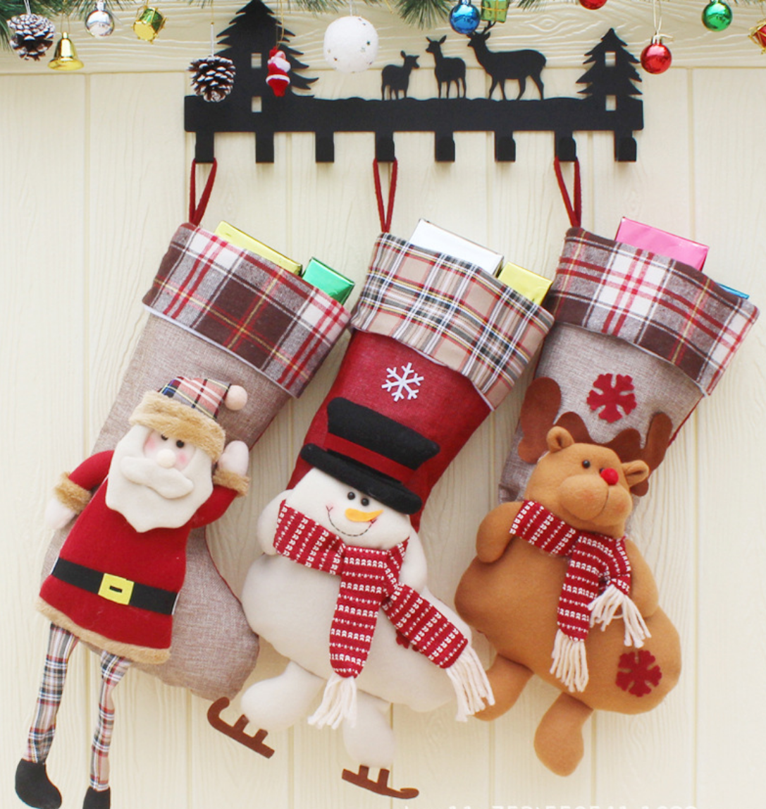 3D Applique Christmas Candy Stockings 2