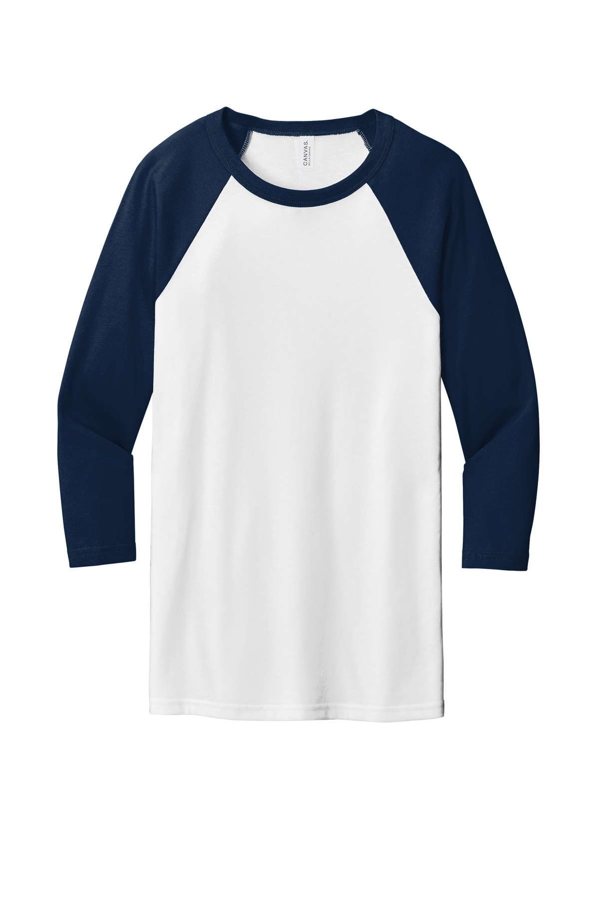 BELLA+CANVAS Unisex 3/4-Sleeve Baseball Tee. BC3200 101