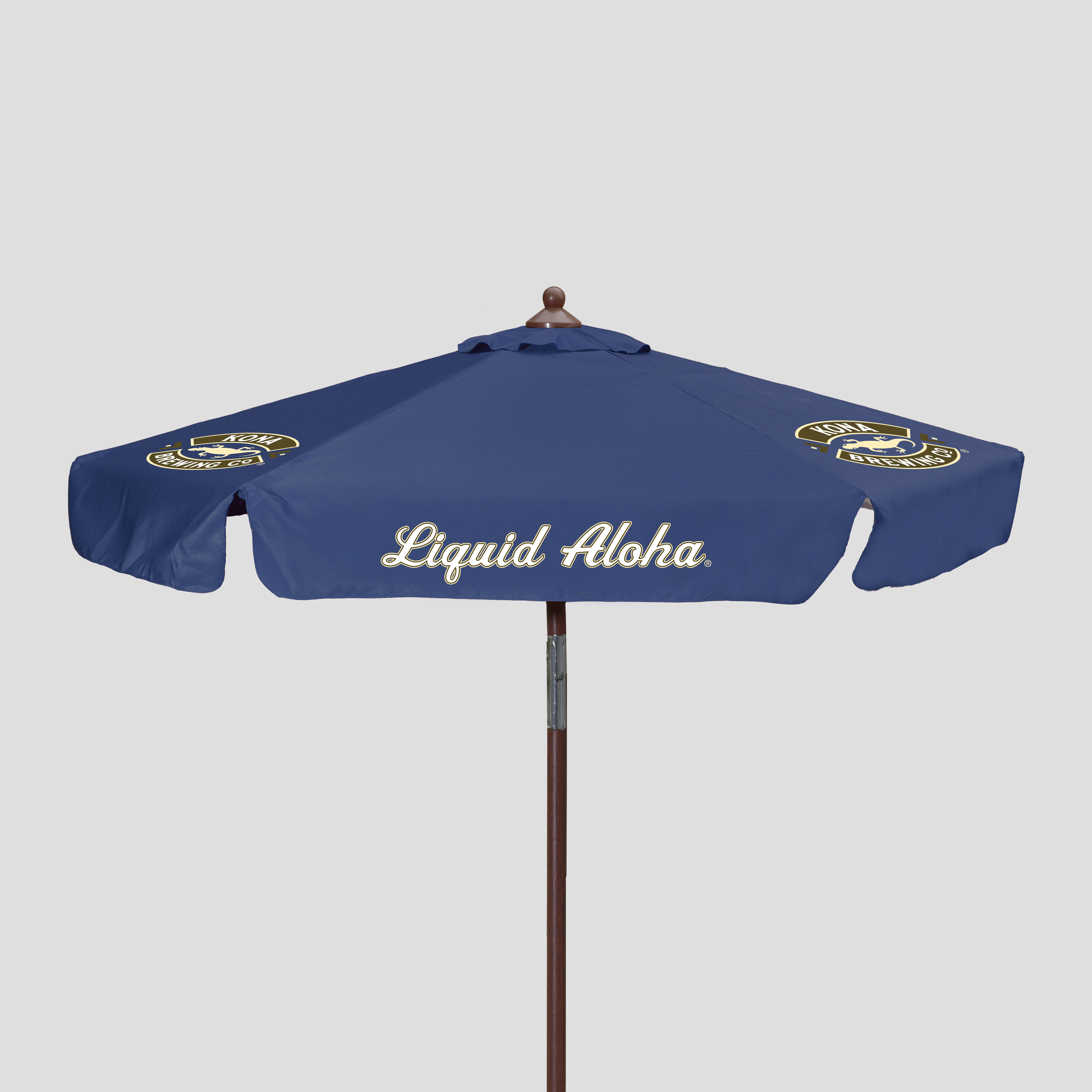 7' Wood Look Market Umbrella with Tilt