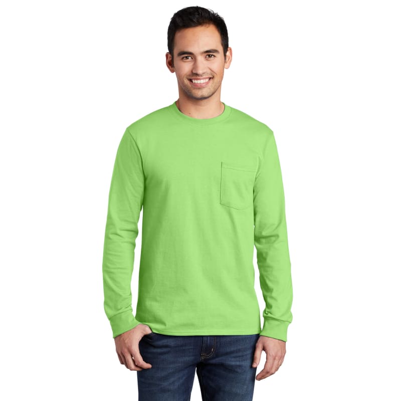 Port & Company Tall Long Sleeve Essential Pocket Tee. 28
