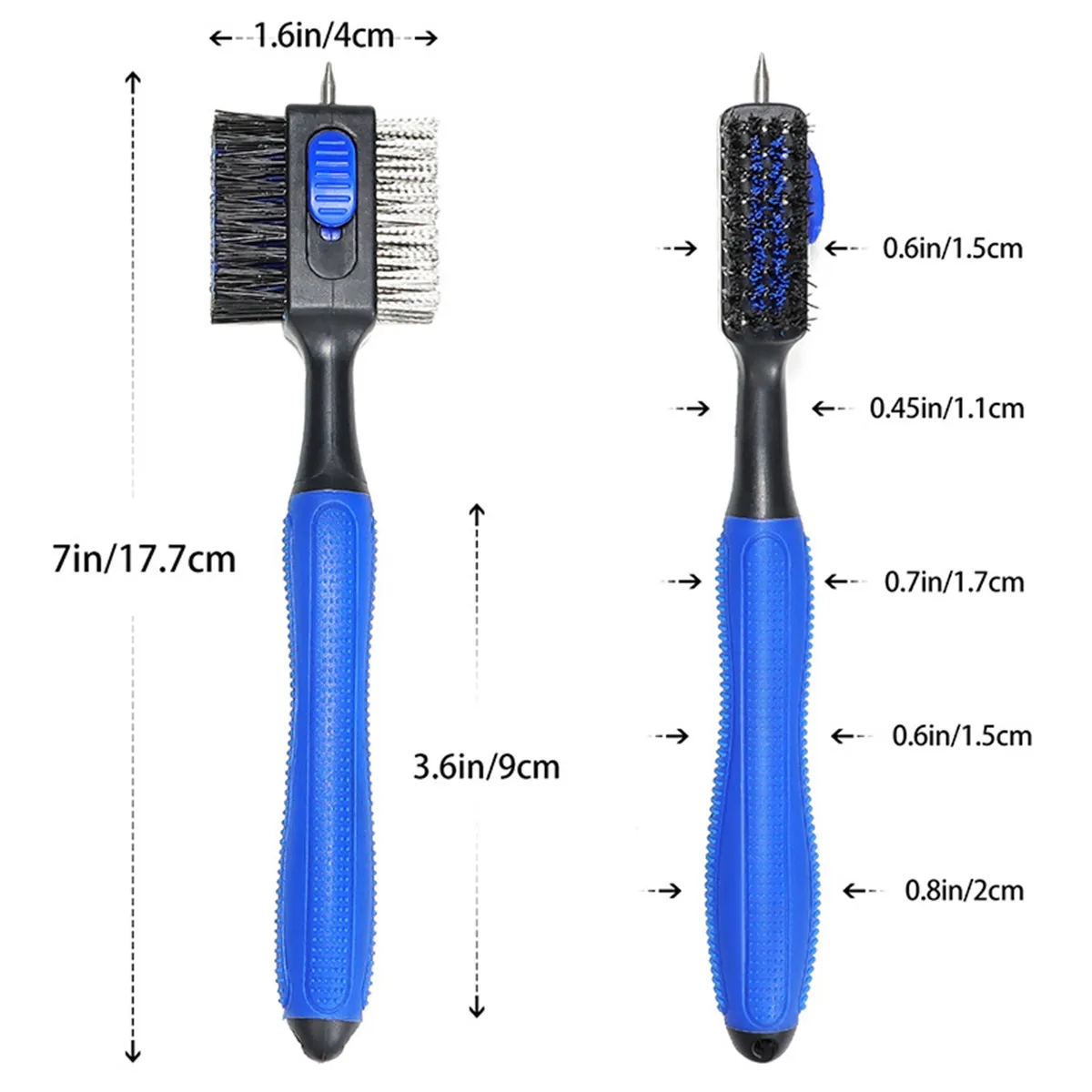 2 Sided Golf Club Clean Brush Retractable Cleaning Tool Kit 8