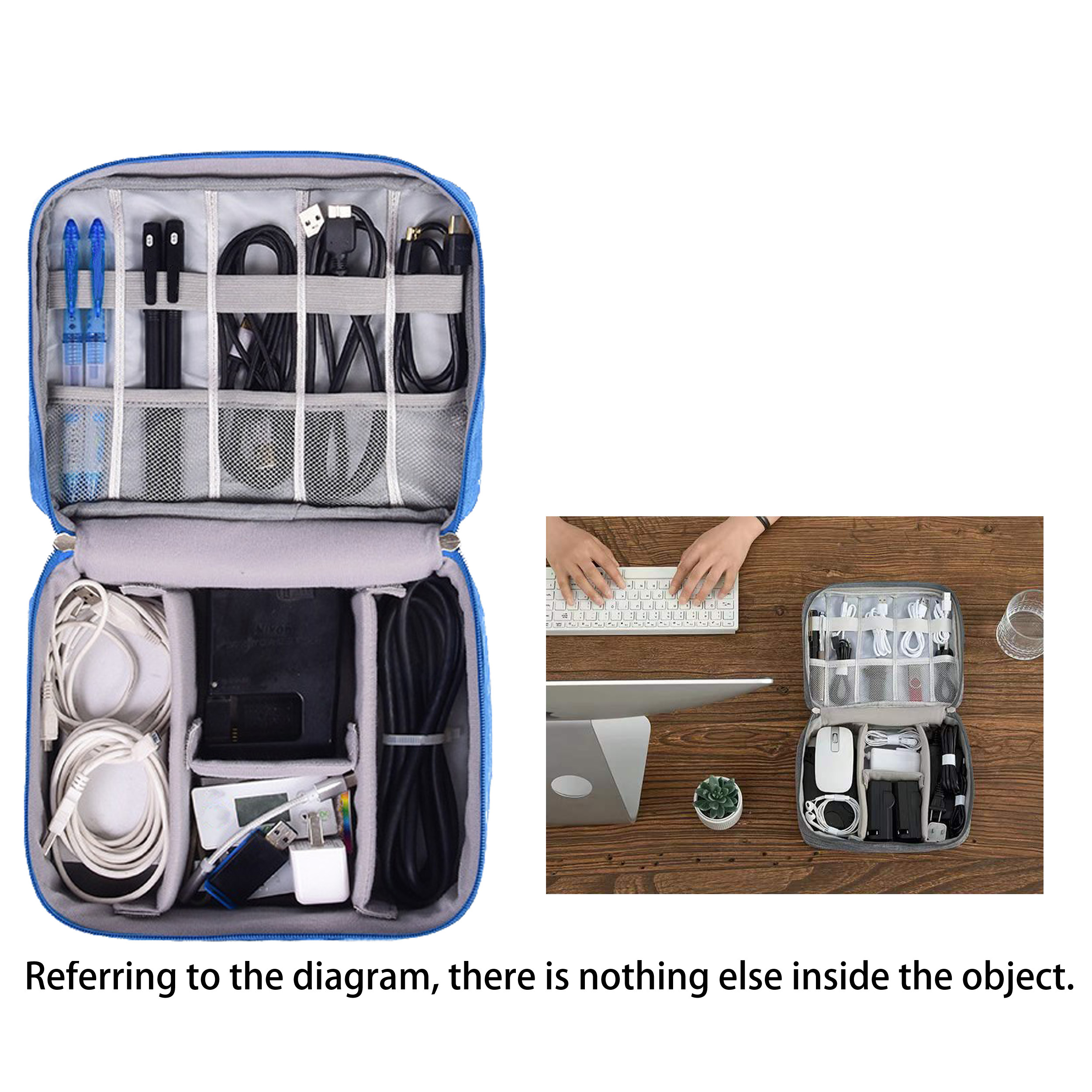 Multi-Function Portable Travel Phone Charger Data Cable Storage Bag 2