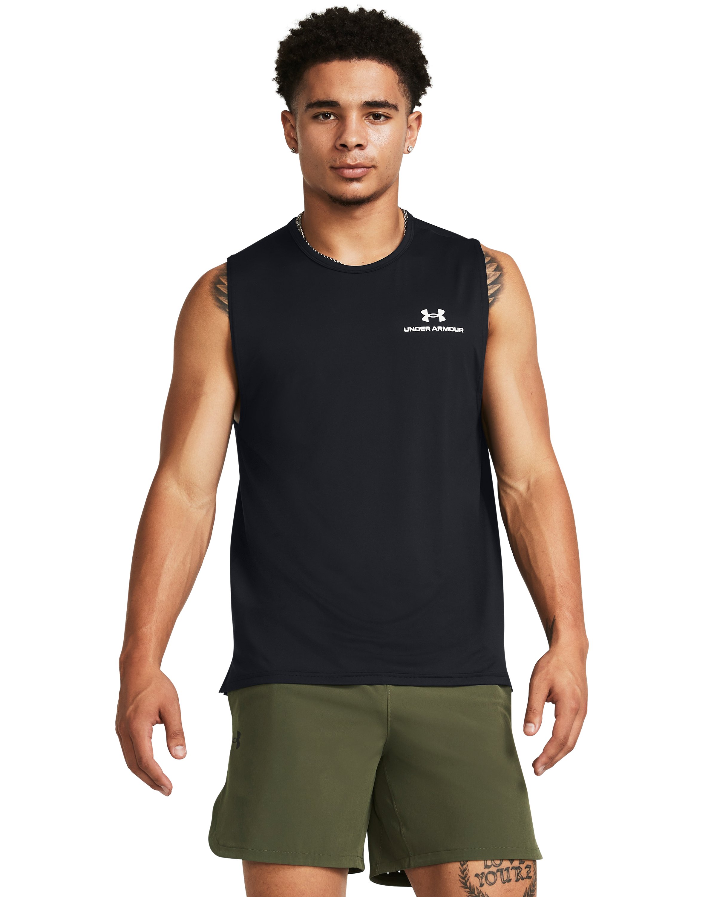 UA RUSH Energy Men's Sleeveless, custom athletic wear with logo imprint 11