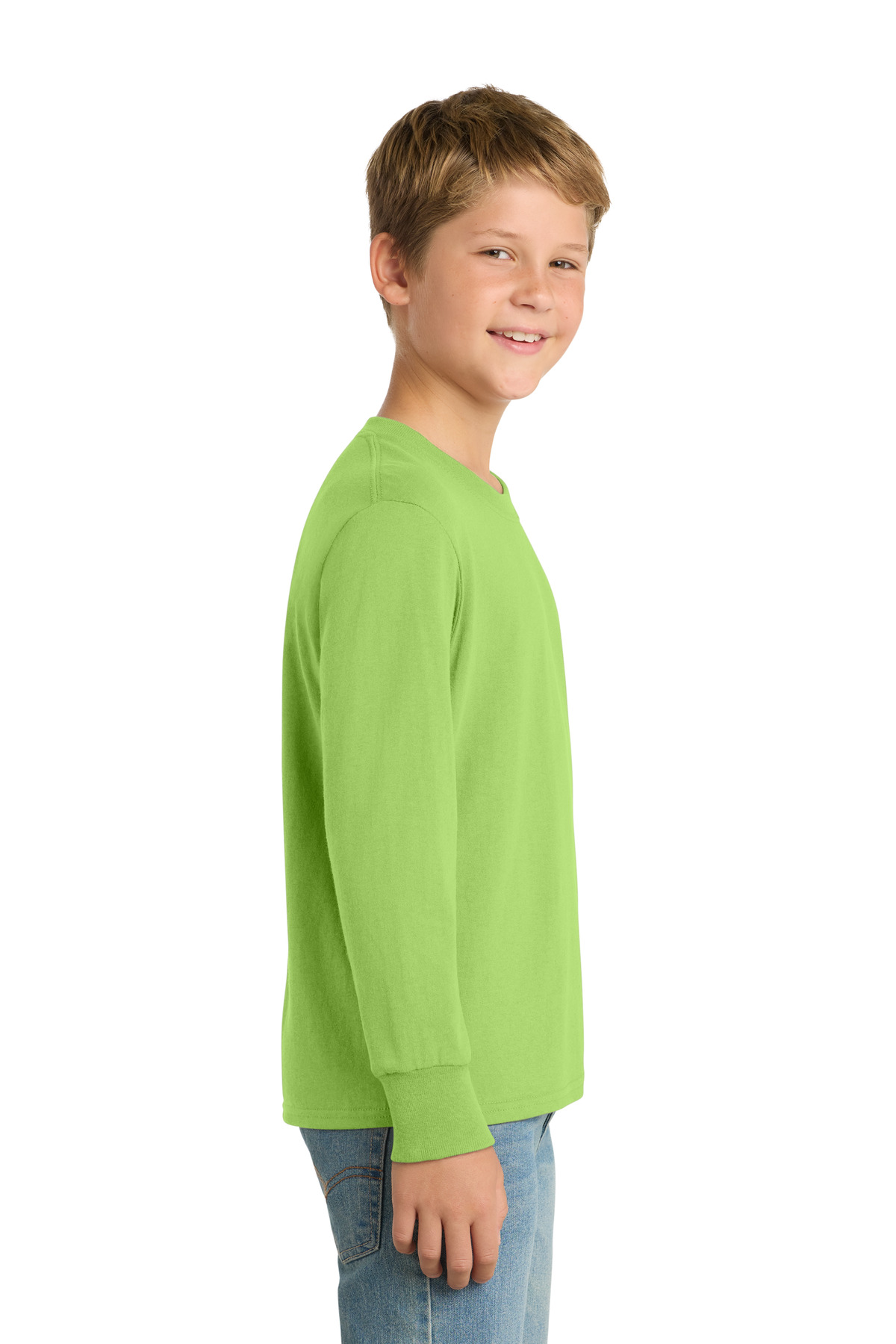 Port & Co Youth Long Sleeve Core Cotton Tee. PC54YLS 119