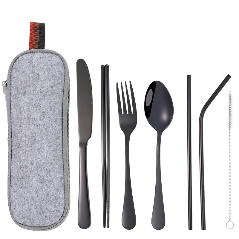 Reusable Stainless Steel Cutlery Set With Case 13