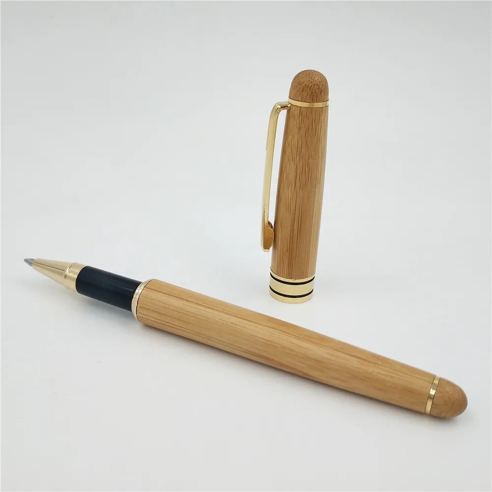 Bamboo Fountain/Rollerball Pen Set with Gift Case 5