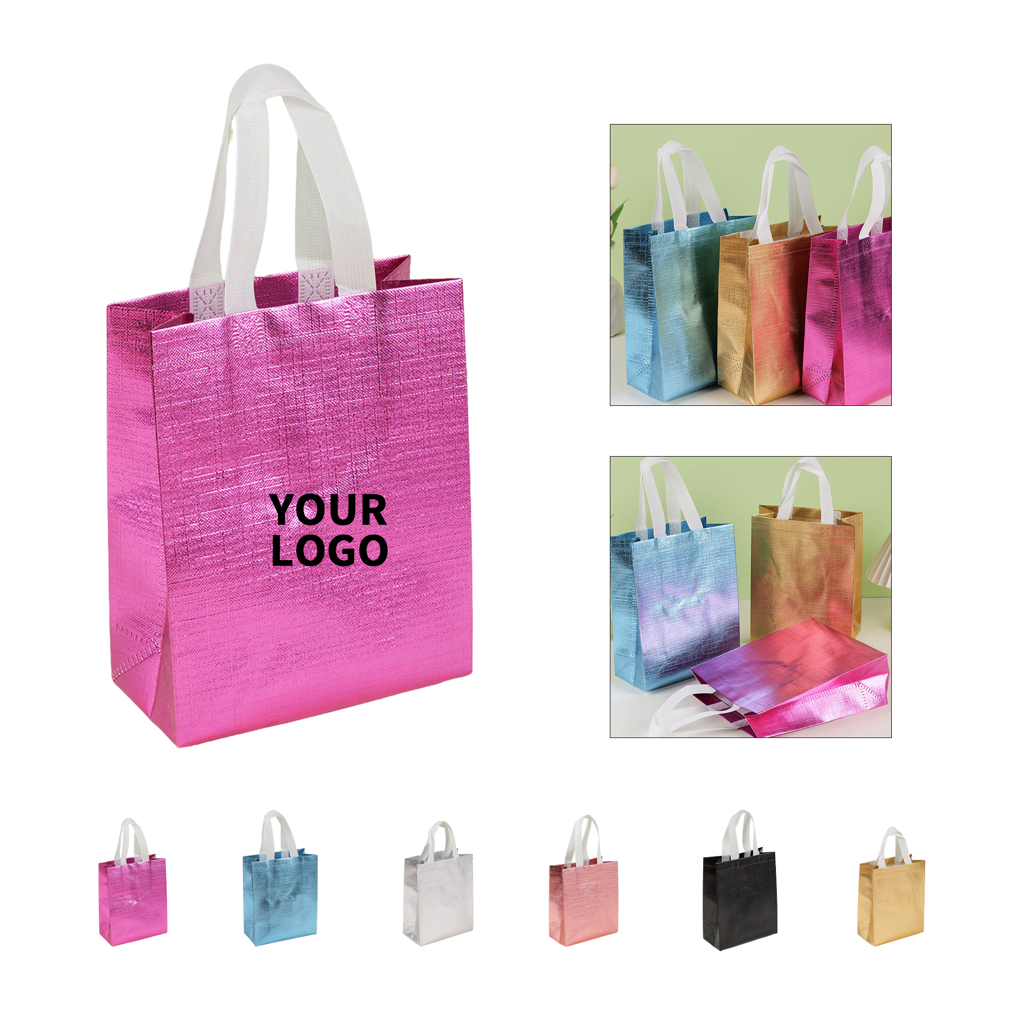 11" x 12" Glitter Tote With Film Coating 5