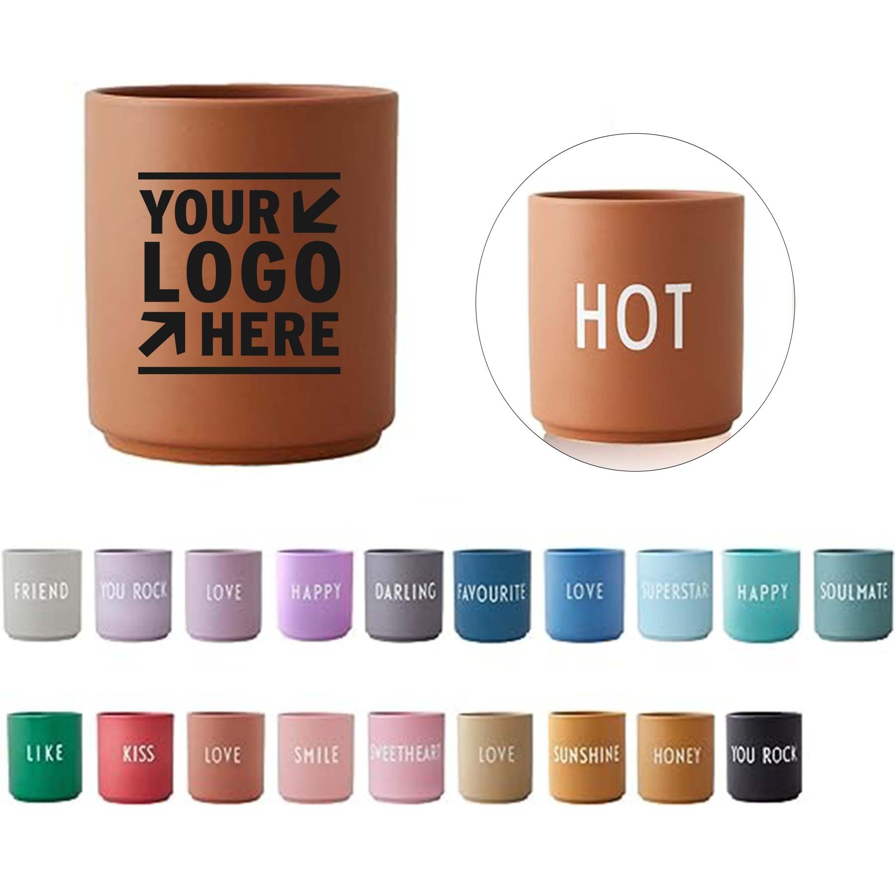 Women Favourite Porcelain Coffee Tea Mug 11 Oz Ceramic Latte Cup with Design Letters 2