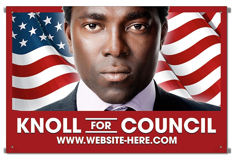 Candidate/Message Banner - 2' x 3' - Gloss Vinyl (Includes Plastic Adhesive Grommet Tabs) 3