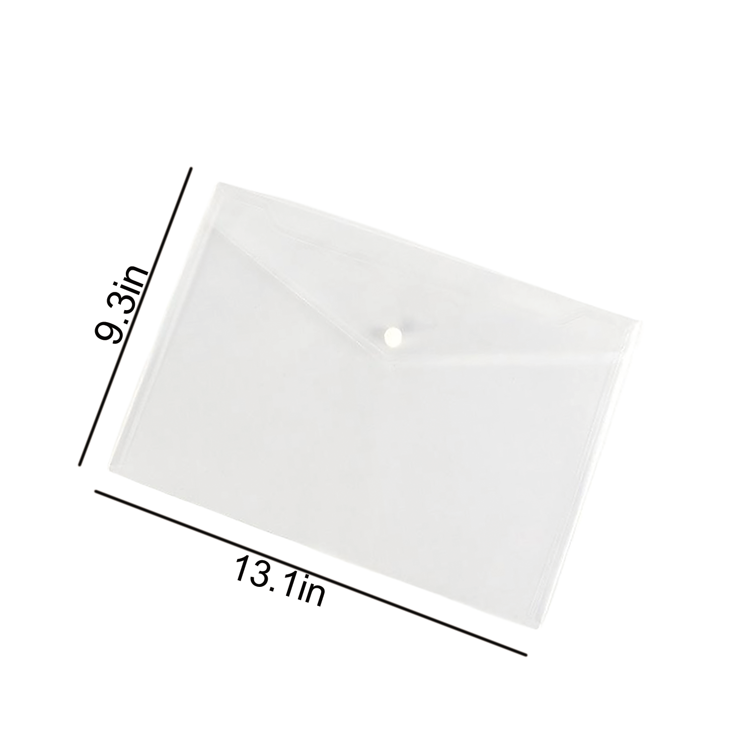 A4 Transparent Office File Folder with Button Closure 6