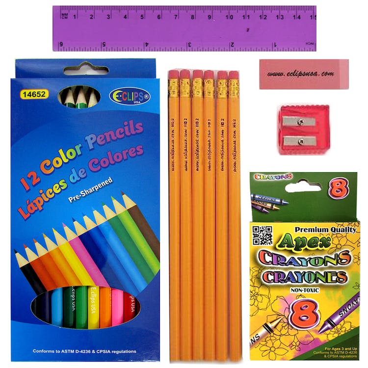 Elementary School Stationery Kits - 11 Piece Pre-Assembled 1
