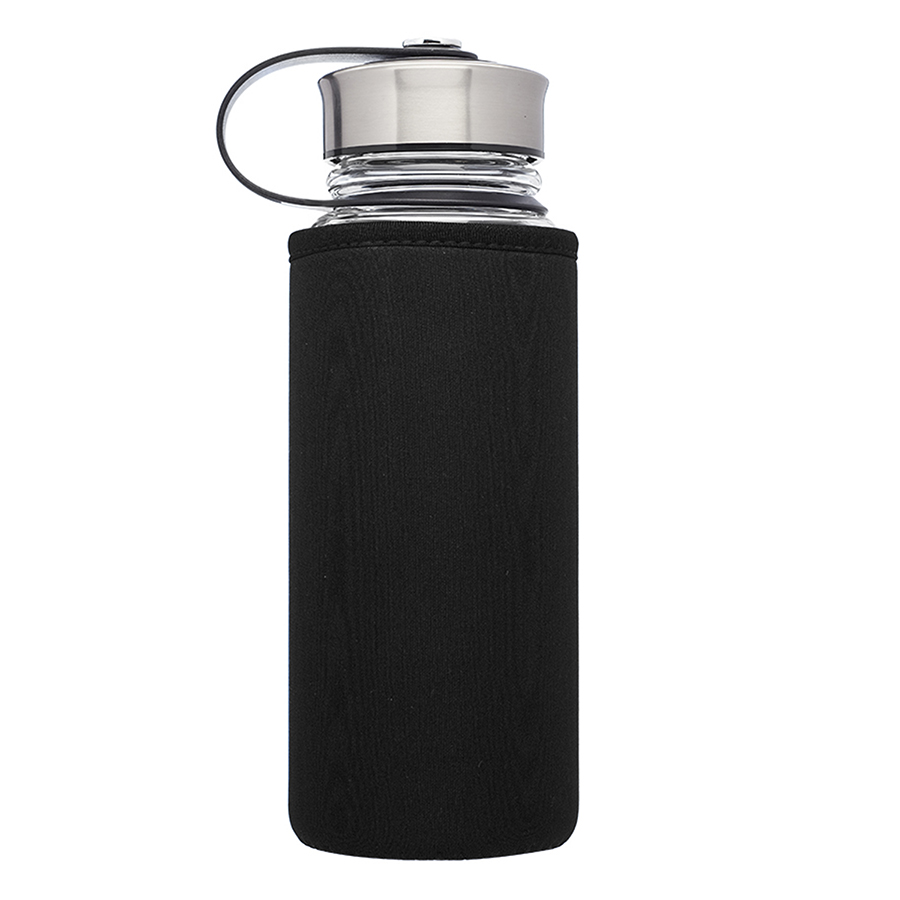 Kangaroo Glass Water Bottle - Neoprene Pouch Covering, 25 4